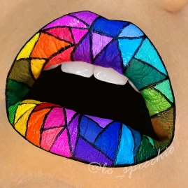 Lip art Colourful makeup Nails Tiktok ads