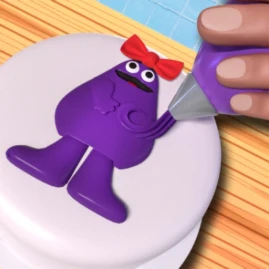 Grimaces Cake: Baking ASMR Tiktok ads