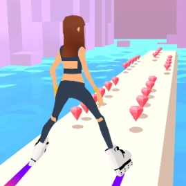 Sky Roller: Rainbow Skating Tiktok ads