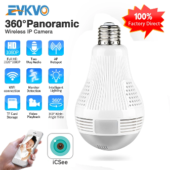 2022 Wifi HD 1080P Light Bulb Camera
