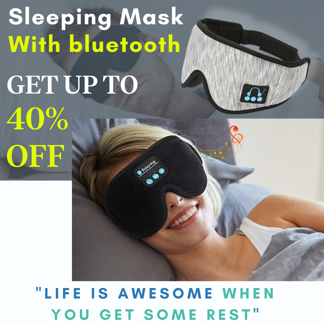 Sleep Mask with Bluetooth Headphones