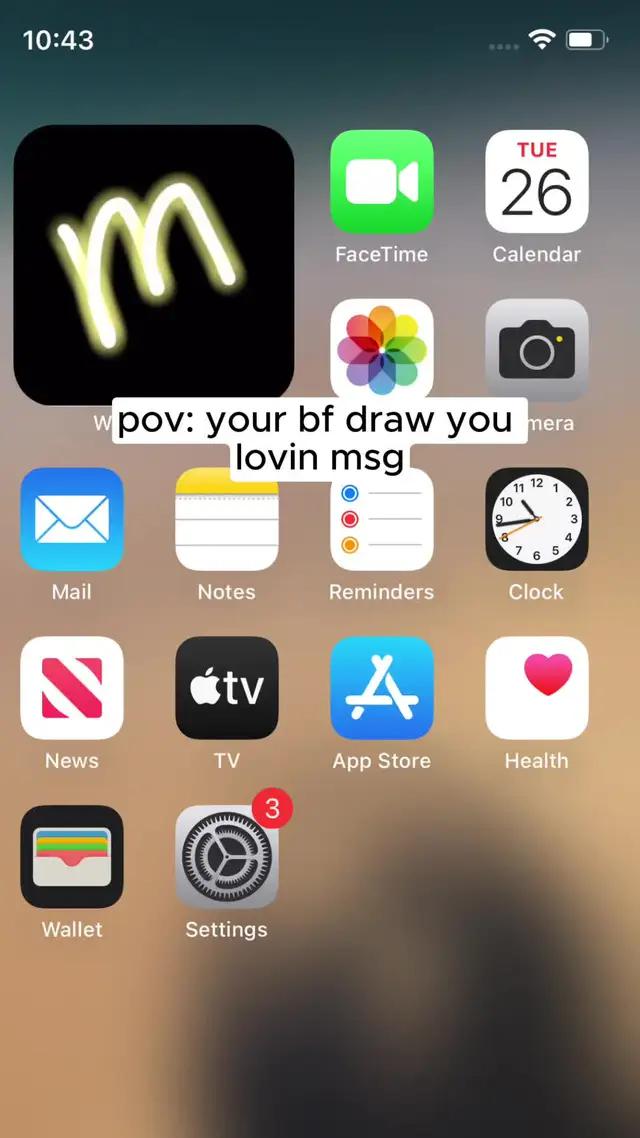 Your bf draw you lovin msg