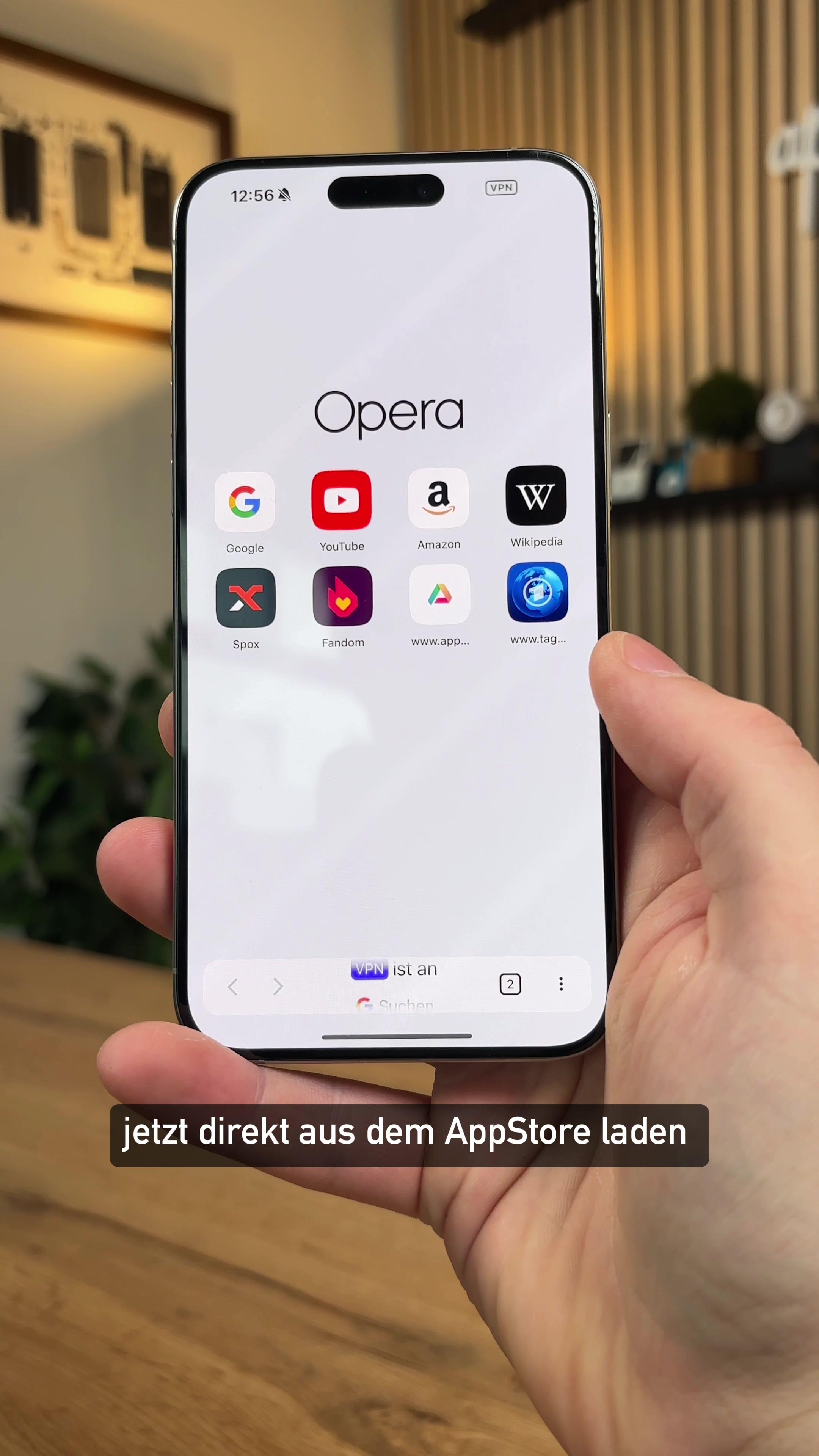 Das ist der neue Opera Browser! Mit Gratis-VPN und Werbeblocker! Jetzt kostenlos aus dem App Store laden. Den Link findet ihr im Profil. #iphonehacks #lifehacks #operabrowser #iphone #ad
