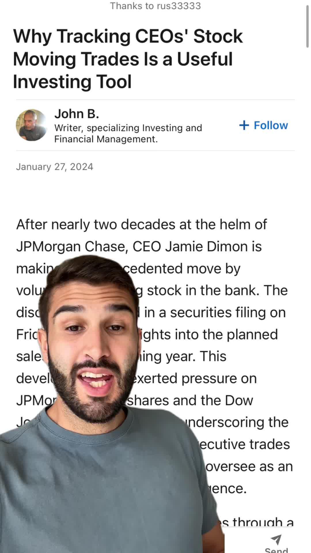 Investing is easy with CEO Insider Trade alerts right on Parrot Finance. Download Today!