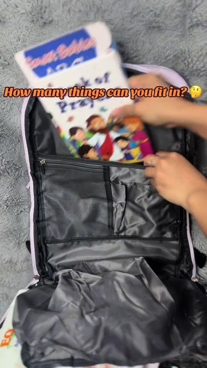 Pack with me, using this bagpack I got from TEMU! 🥰 Download TEMU app and search code dmn7274 for new users only DISCOUNTS!!!💕 #temu#temufinds#unbox#haul#musthave#essential