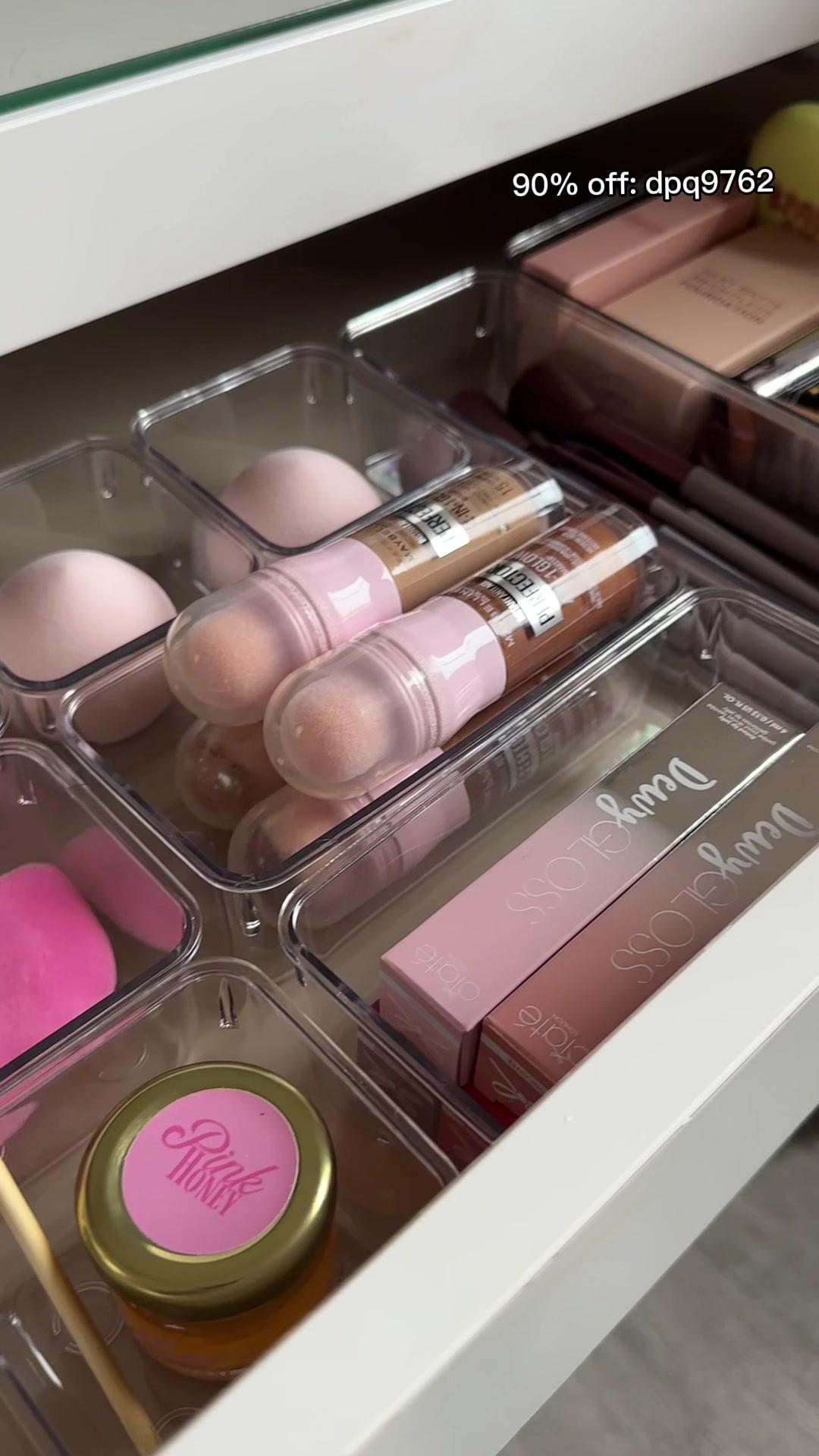 Girlies!! Lets Organise My Makeup Drawer with the help of @Temu ☁️☁️ 90% Off! Just Use C0de: dpq9762 in #temu search bar for 90% off & Free Shipping & returns now #temucode #organisemydrawer #drawerorganization #drawerorganisation #temu #makeup #makeup #makeuporganization #newmakeup #beautyroom