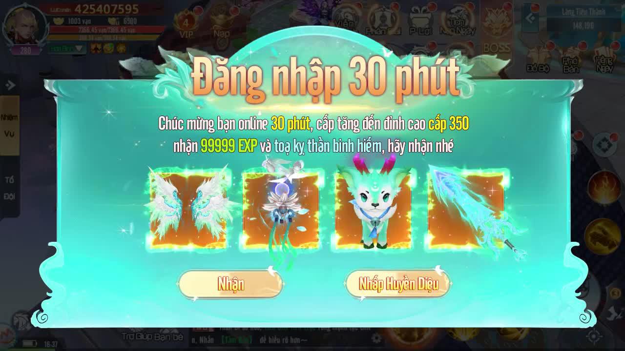 Game tiên hiệp tình duyên có tỷ lệ bạo cao hoàn toàn mới, mở màn tặng ngàn Nguyên Bảo!