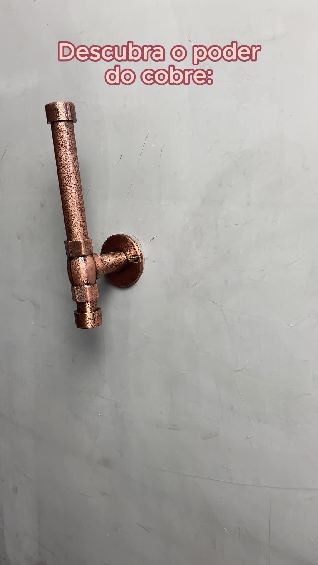 Kit Acessório Lavatório Banheiro Industrial Cobre Velho Luxo