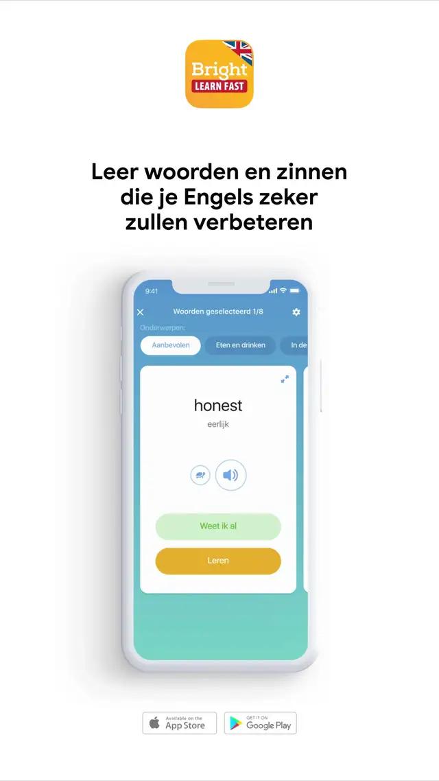 Intelligente en eenvoudige app om Engels te leren!
