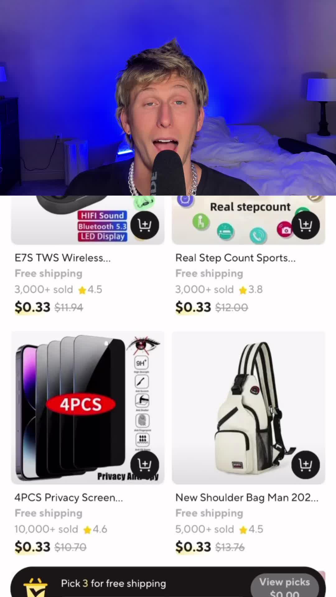 3 items for $0.99 on 1st order