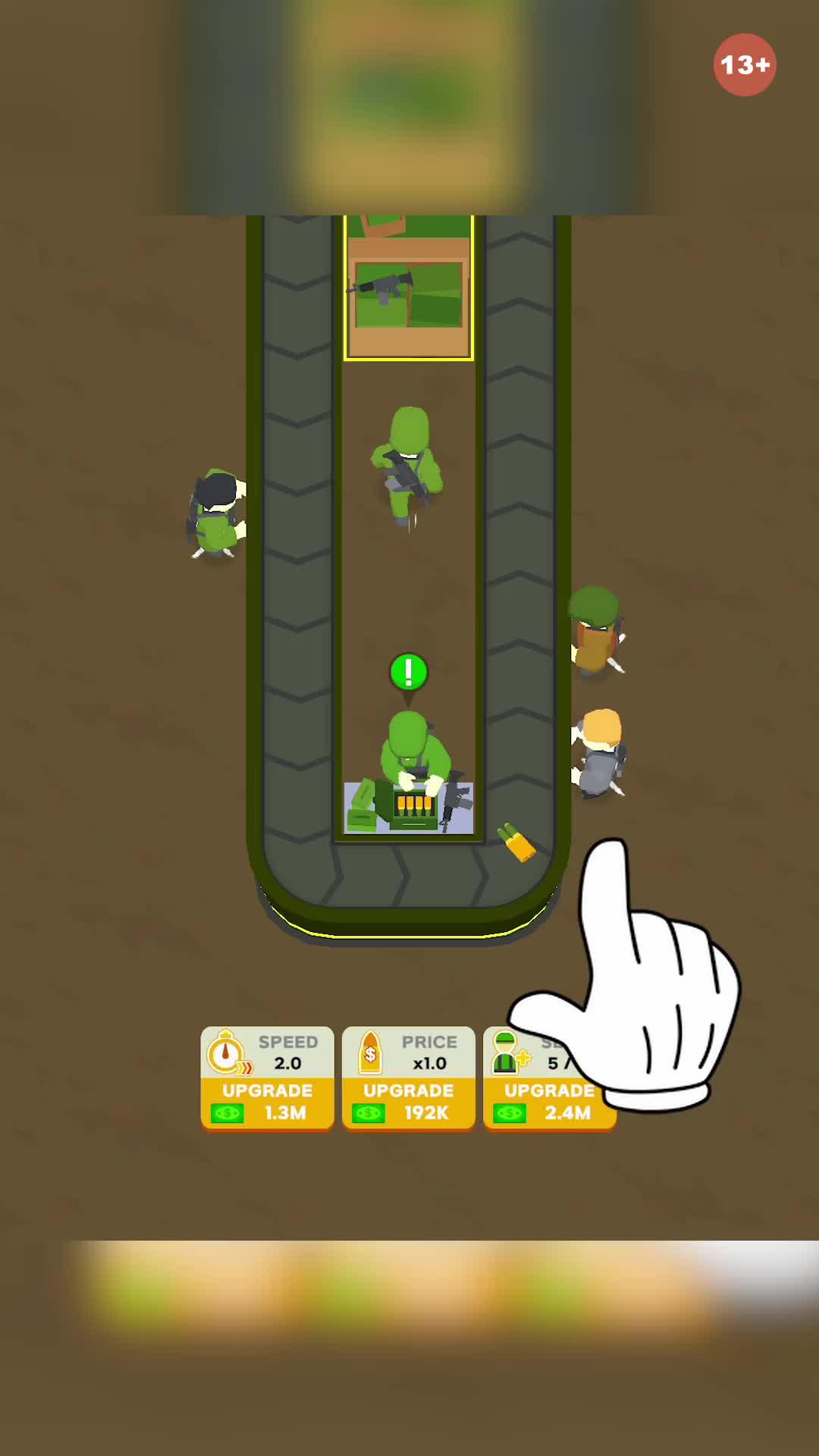 Tap to speed up bullet production!