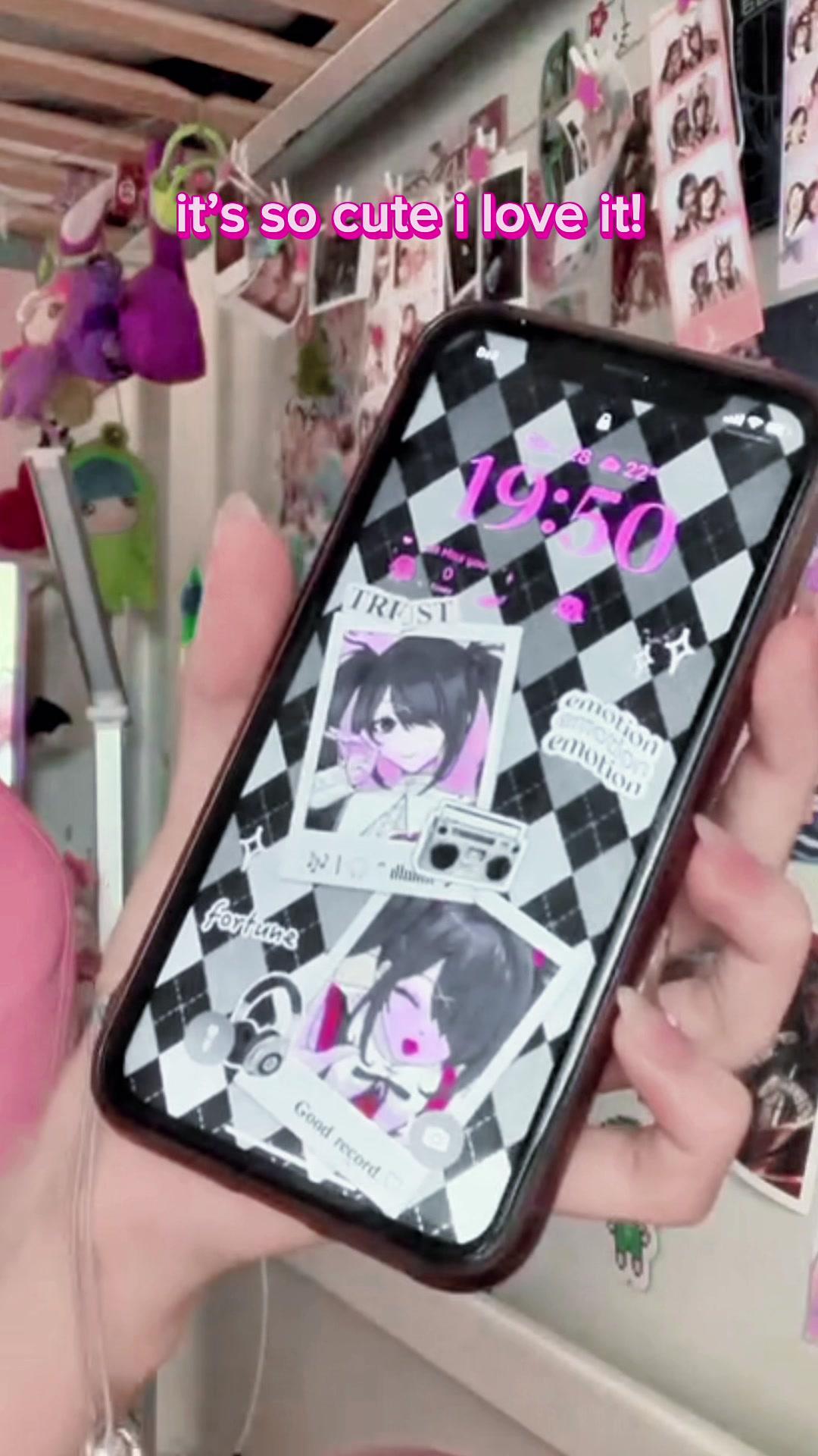 my phone is so cute now 💕😭 #micoapp #micowidget @mico_widget #kawaii #homescreen #widgets #livewallpaper