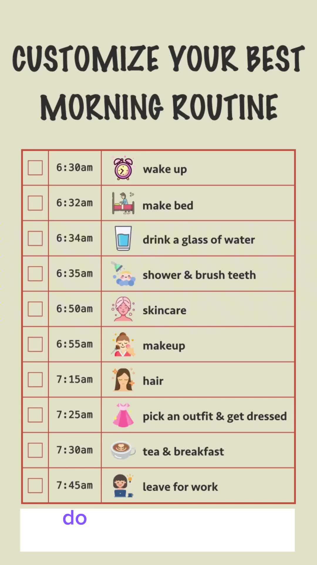 Create routines tailored to your lifestyle, you can make your pleasant every day！