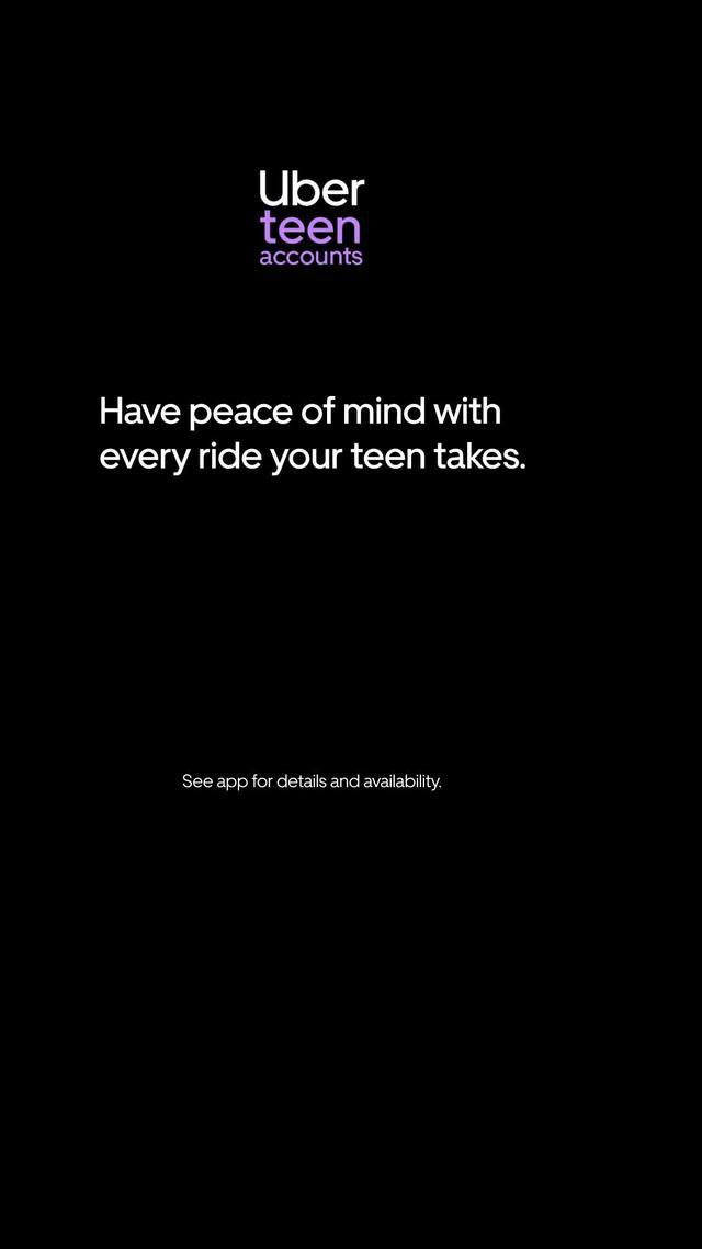 Your teen rides with: Highly-rated drivers, live trip tracking and real time notifications.