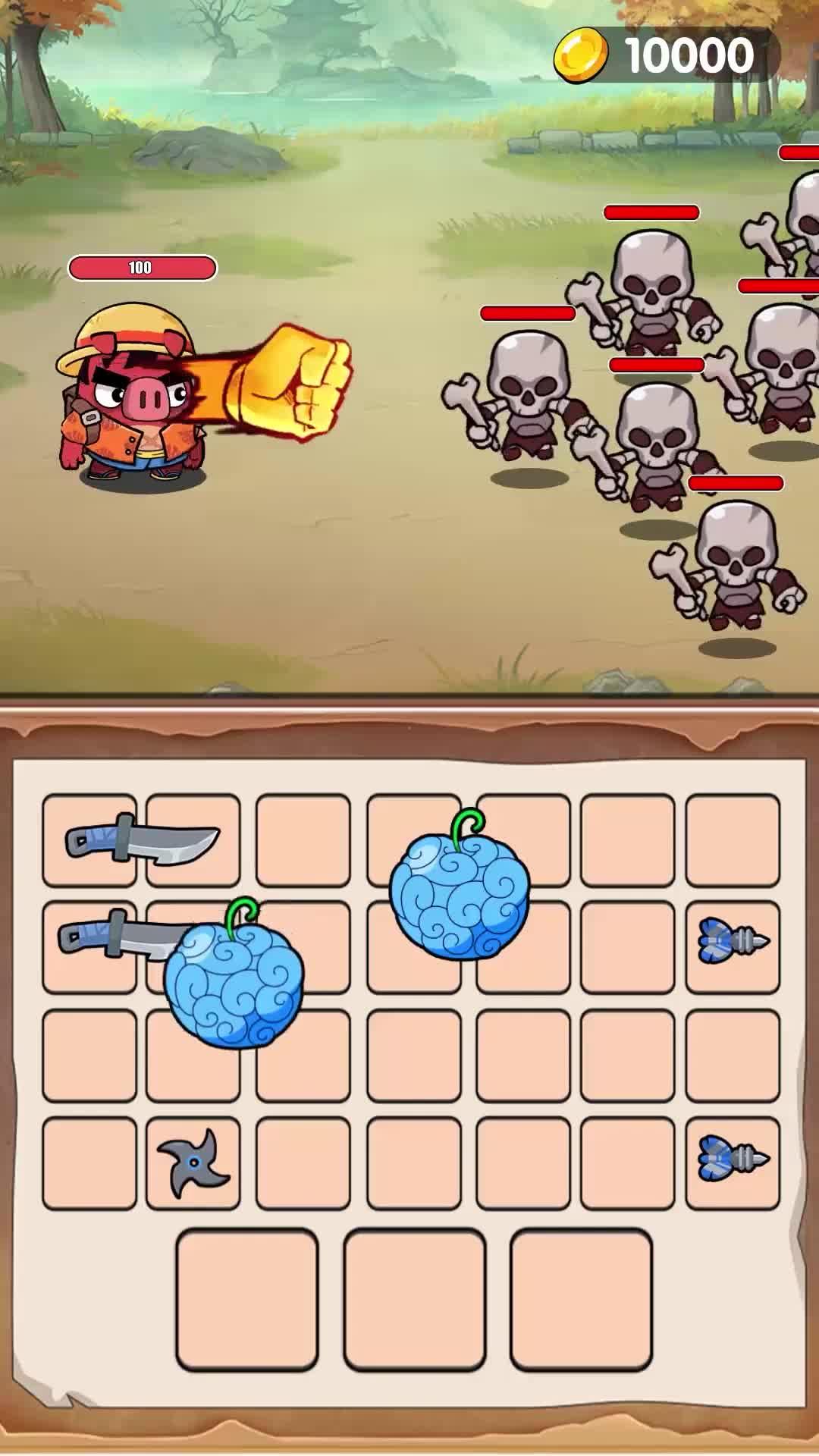 Collect powerful weapons and lead your piggy to victory!
