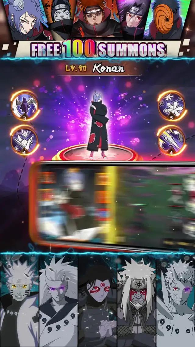 Extremely popular anime RPG. Embark on a journey for peace with your ninja team!