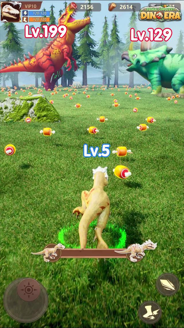 Build your empire of dinosaurs.