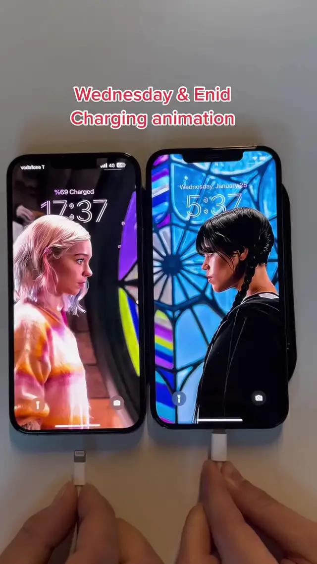 Tag your best friend 🥰🧸 #chargingup #app #charginganimation #wednesday #enidsinclair #wednesdayaddams #enid #jennaortega 