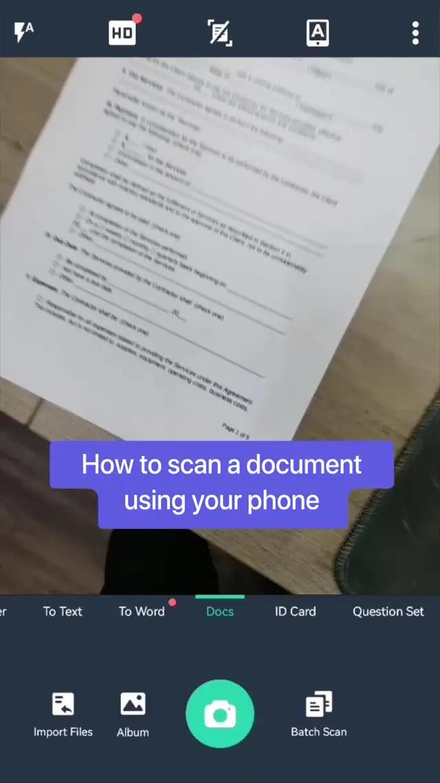 Scan, OCR & edit docs on the go!