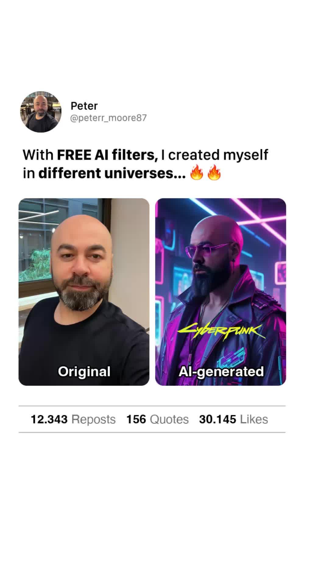 Try FREE AI filters - Fotorama App