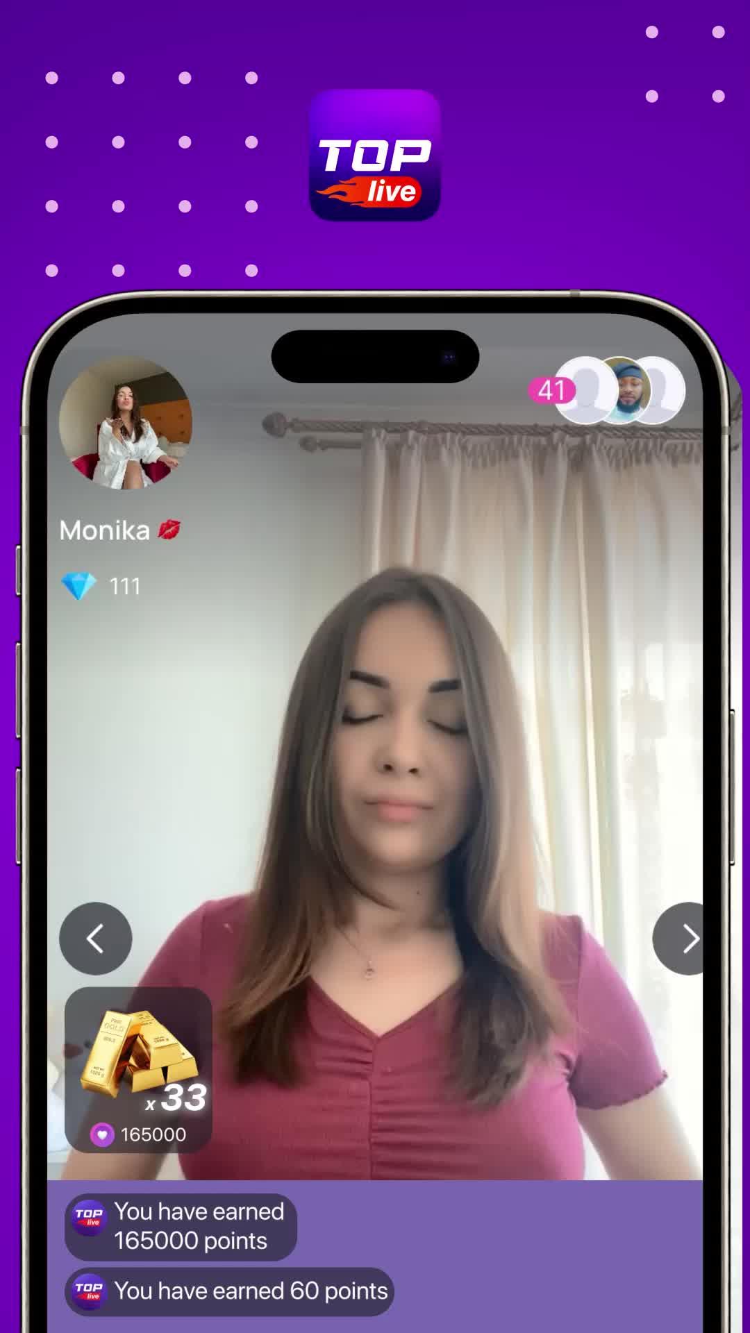 Watch endless live videos! Find new friends!