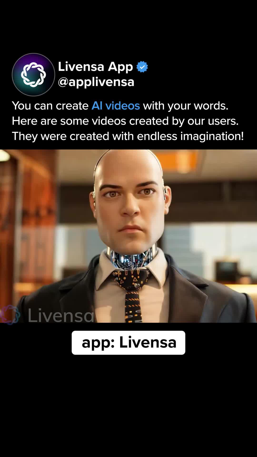 Create Al videos with your own words on mobile