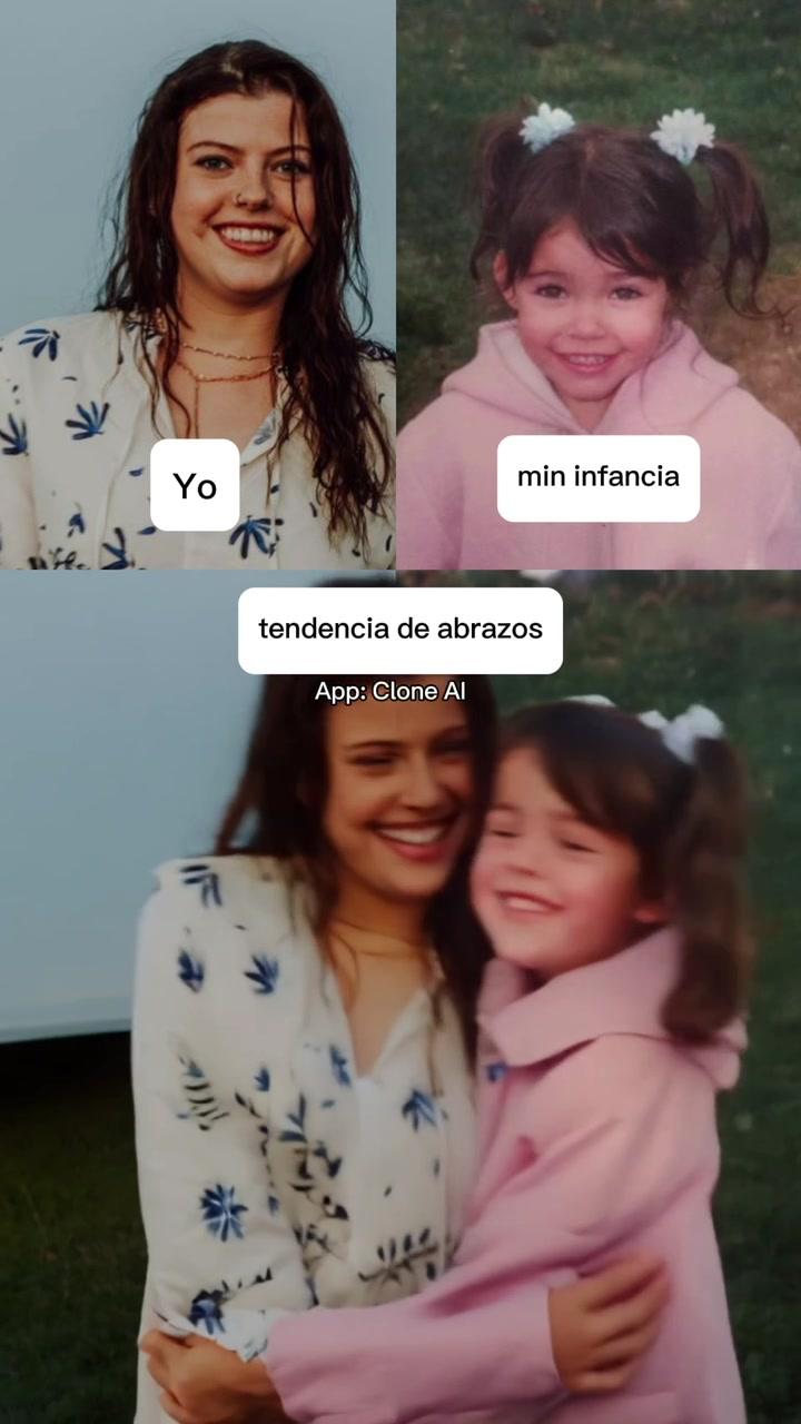 Ojalá pudiera volver y abrazarte fuerte. 💔 #hugfilter #huggingmyyoungerself #youngerself #hugyoungerself #aivideo