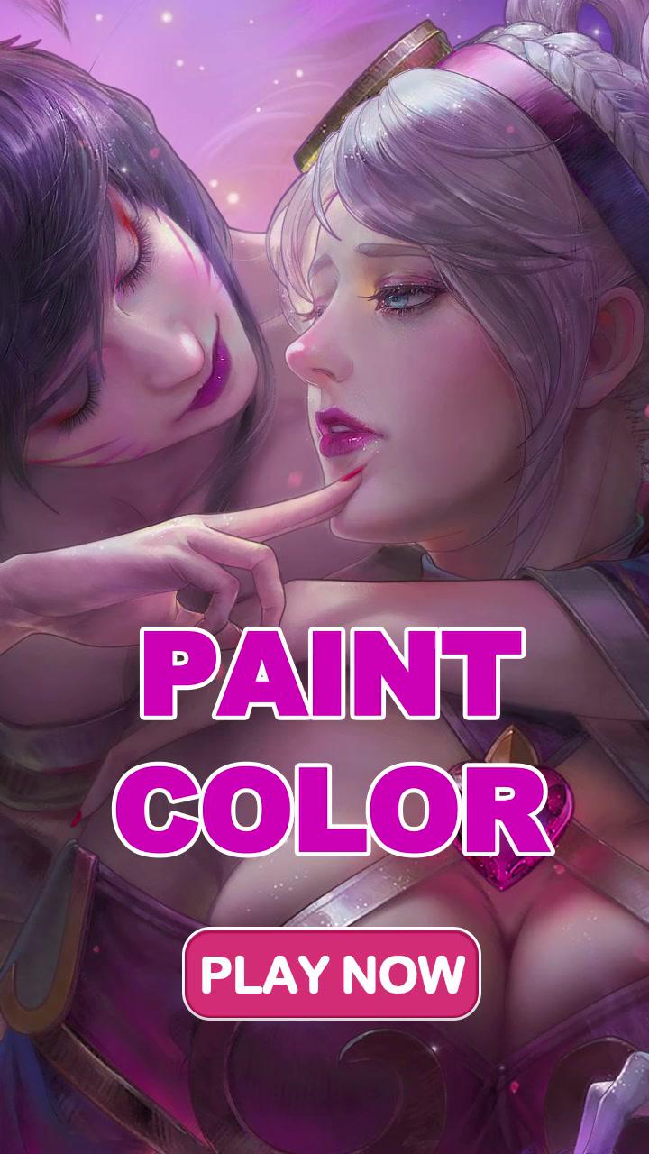 Dark Color, relax with the paint by number app and color your stress away!