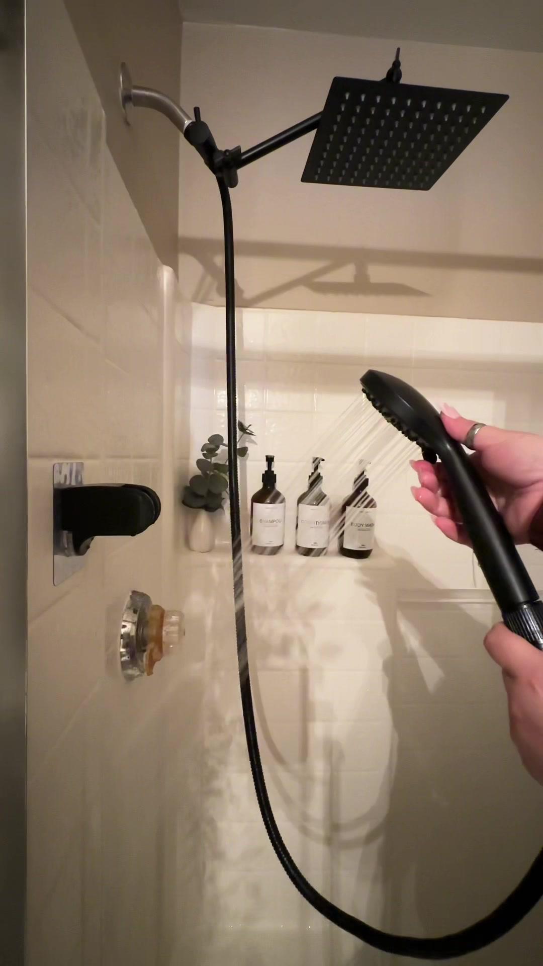 Cant wait to share my spa day routines. 🧖‍♀️🫧  #bathroomupgrade #showerupgrade #showermusthaves #bathroomrenovation #temufinds #showerheadreplacement #asmr