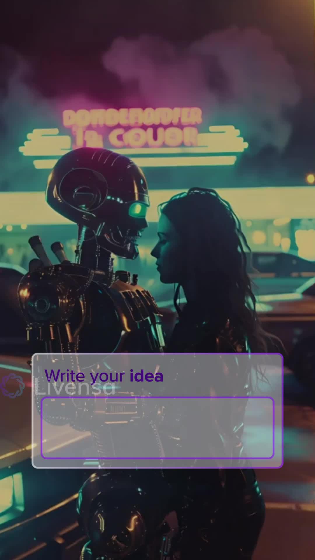 Create Al videos with your own words on mobile