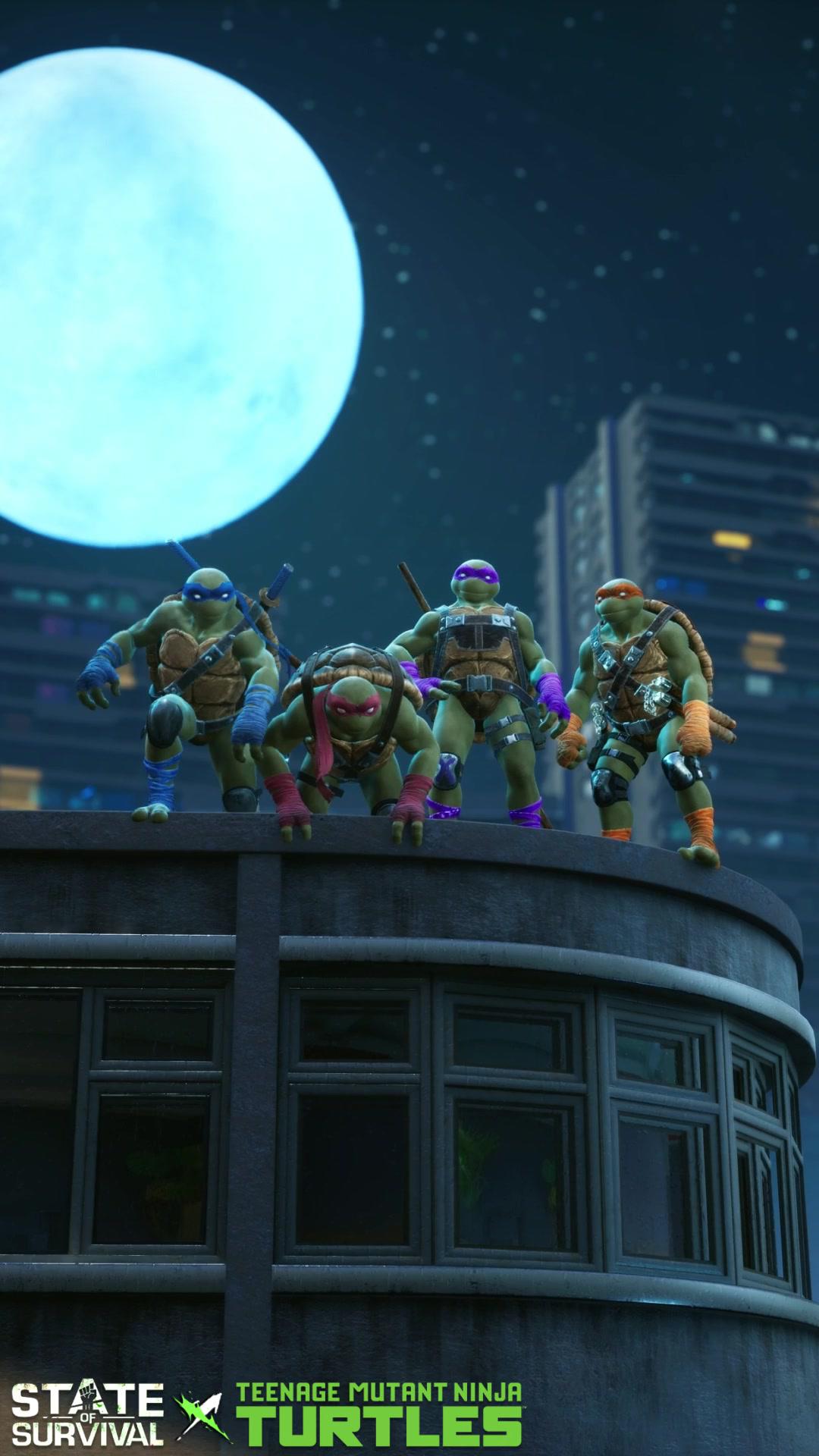 Train your Turtles, crush your enemies, and earn tons of materials during the TMNT crossover event! Come on over! #ninjaturtles #cowabunga #stateofsurvival #TMNT