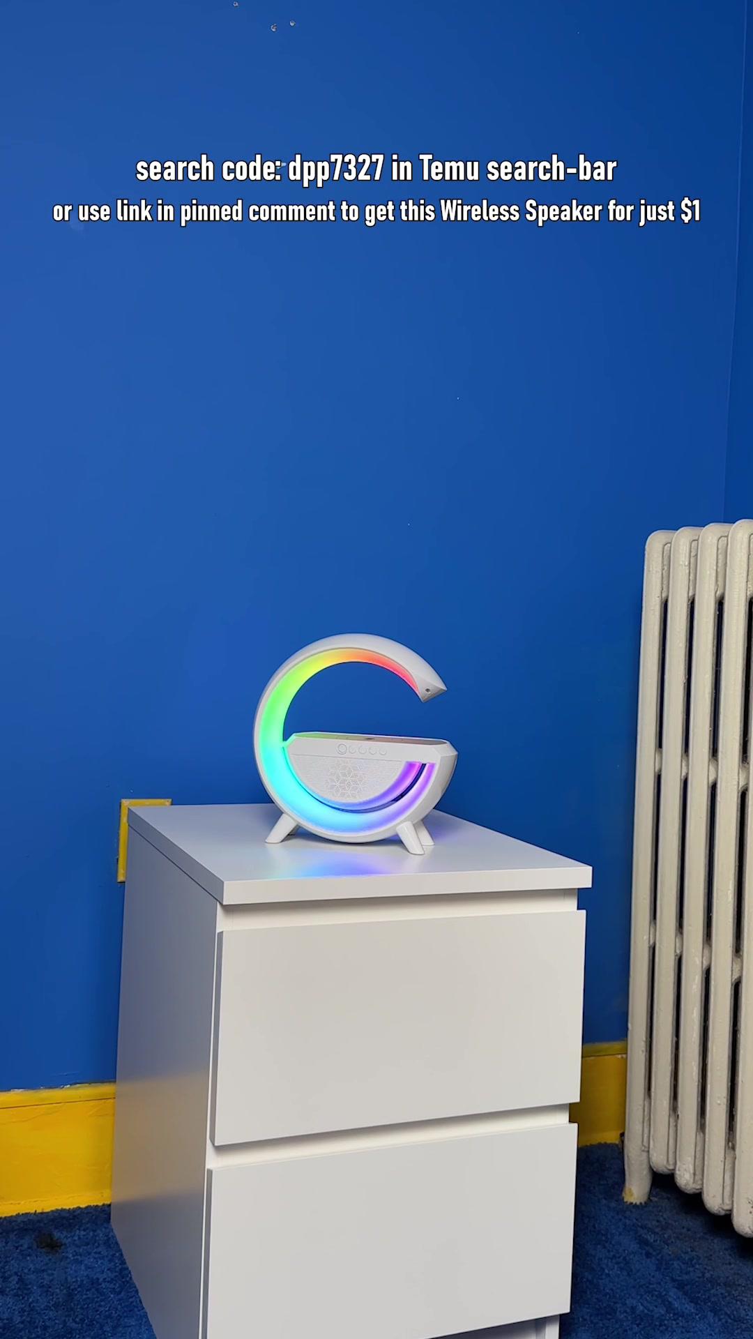 🔍 code: dpp7327 in Temu search-bar or use link: https://temu.to/m/u46j2am45o0 in pinned comment to get this $1 Wireless Speaker (app new users only)