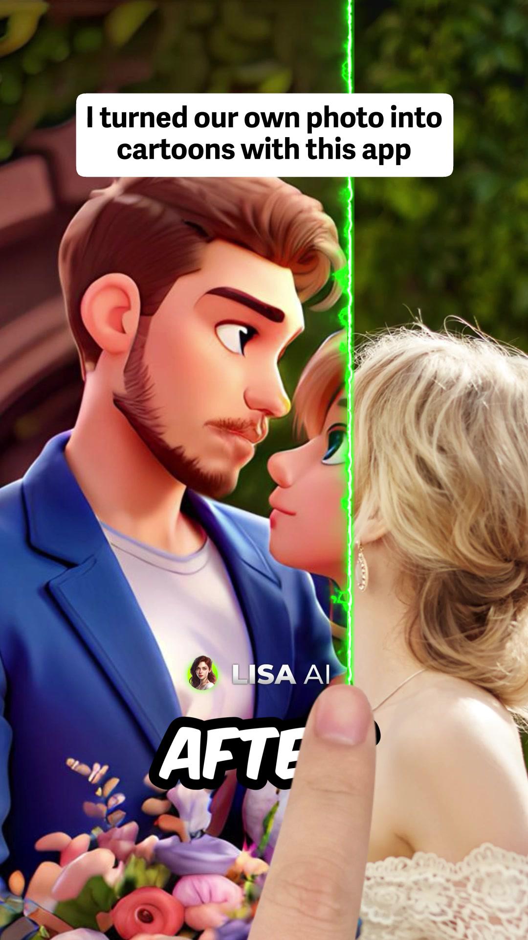Trying the disney pixar character filter ❤️ #pixarcouple #pixarcoupleschallenge #pixarcoupletrend @lisa_ai_generator
