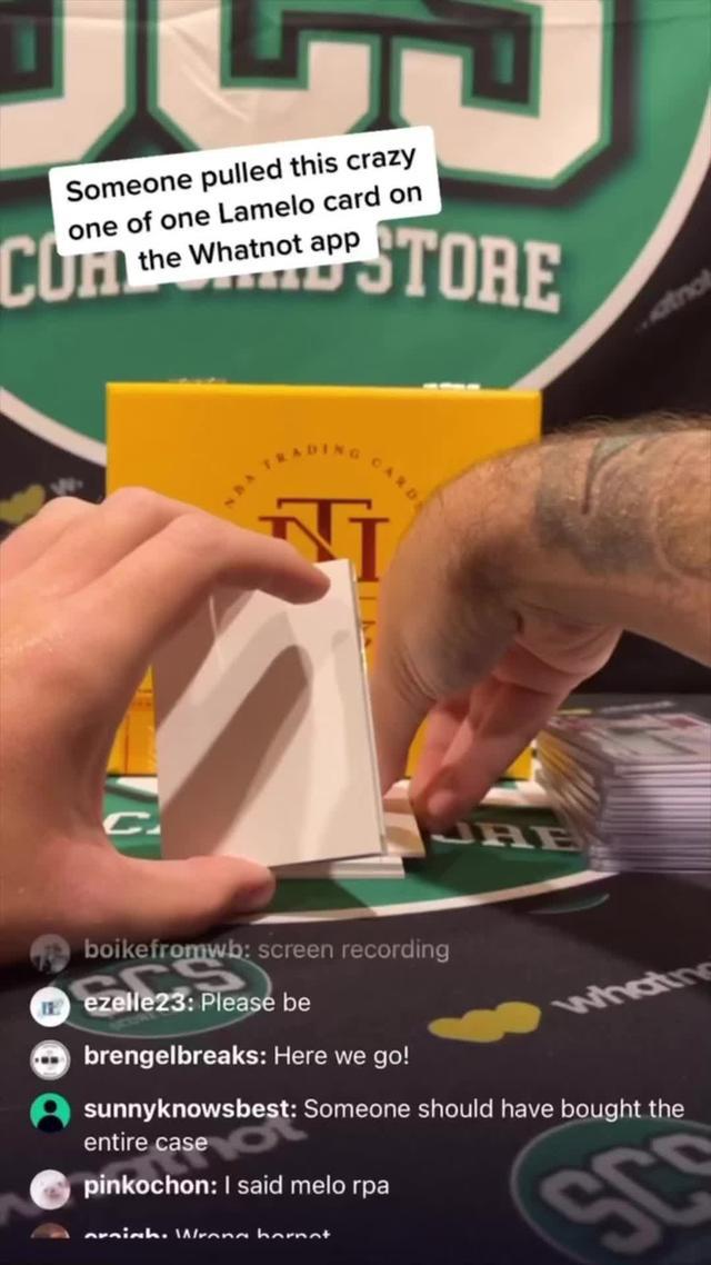 Download the Whatnot app and pull HUGE sports cards in live breaks and auctions!