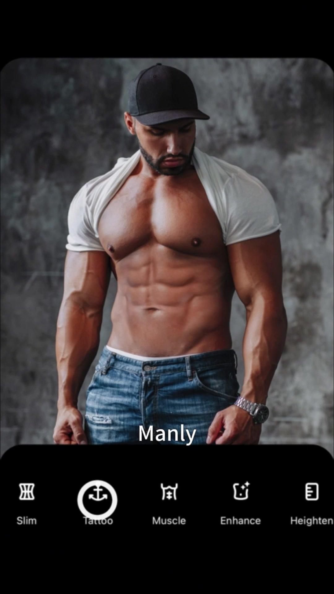 #manlyapp #retouch #fitness #abs #muscle #photoeditor #beautyplus #chest #bodyfilter #musclefilter #bodyapp #bodyeditor #faceapp #faveswap #tattoo #hairstyle 