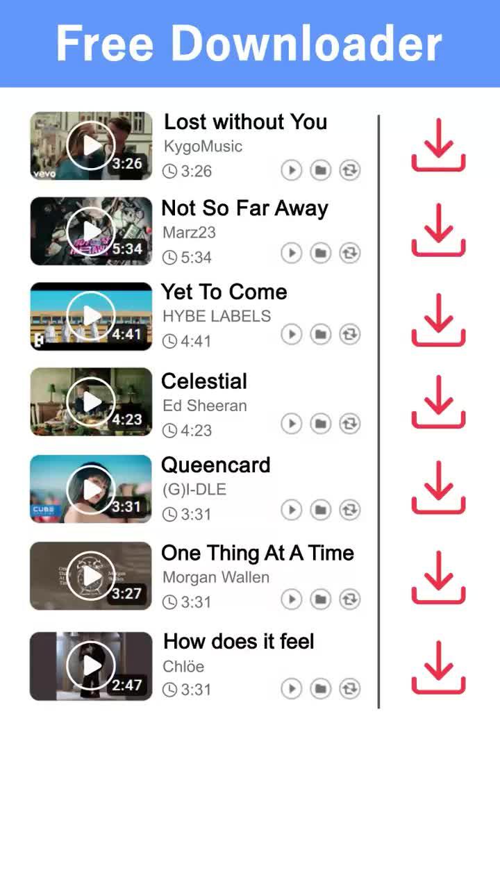 Special for Android users! This app has millions of songs that you can download for free.