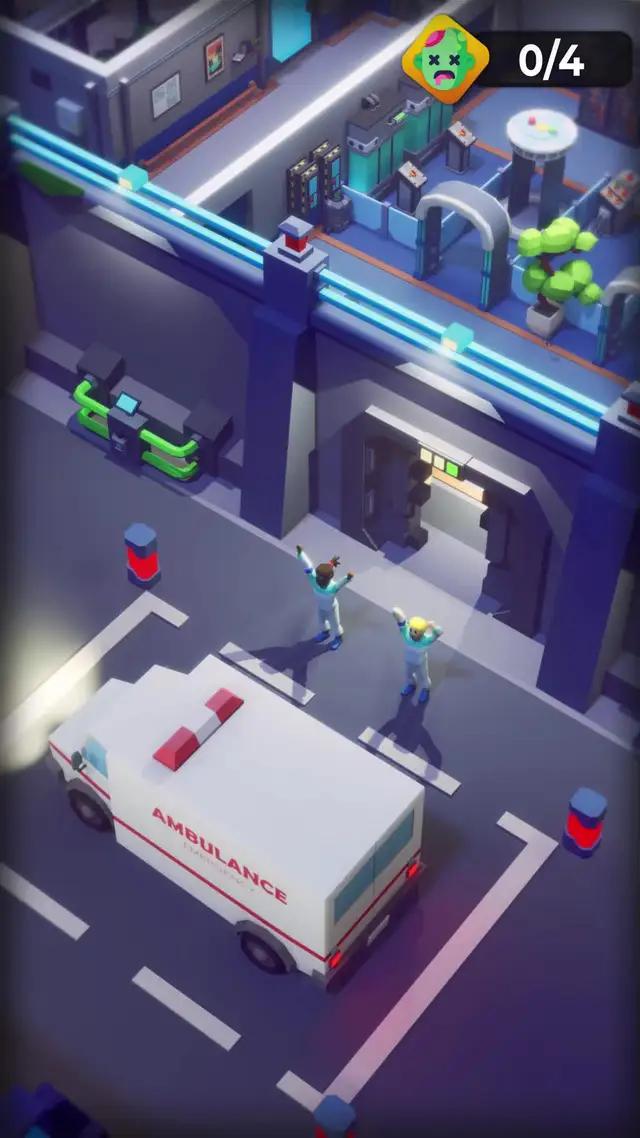 In this game you don't kill zombies, you heal them!