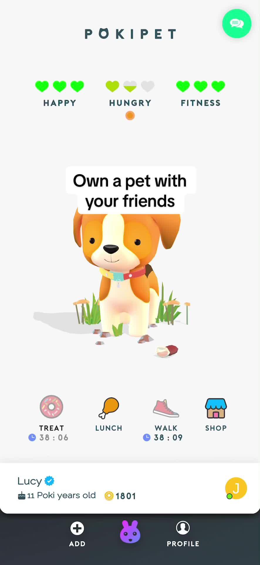 Own a pet with your friends! #mobilegame