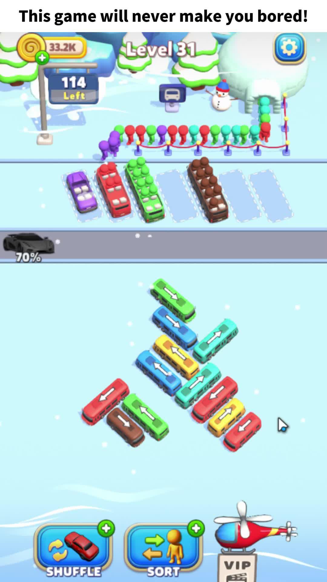welcome to bus mania, the king of parking puzzle ganmes!