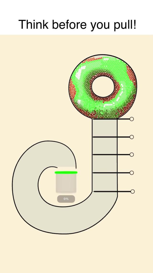 Release the pin to drop balls.