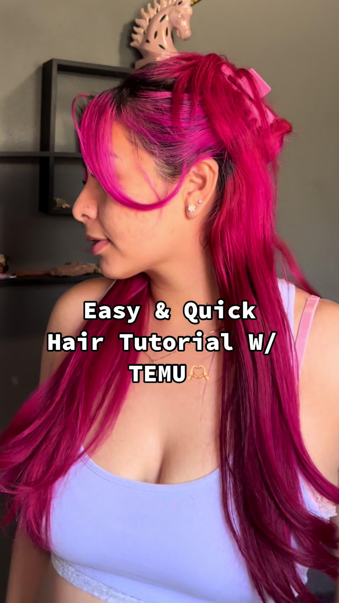 IM JUST A TEMU GIRLIE💗 Shop all the cutest item on TEMU!🎉🔍C0de【dmq5778】for Free Hair Styling Tools on #Temu & 🔗 in bi0 (App new users only with qualifying orders) Free shipping on items shipped from Temu, and Free Returns for up to 90 days+ #hairtutorial #longhair #howtostylehair #hairtutorials #quickblowout #temu #temureview #temuhairtools #quickhairstyle #easyblowout #cutehairstyles #quickhairtutorial #halfuphalfdown #hairclips #pinkhair #howto #fyp #blowout