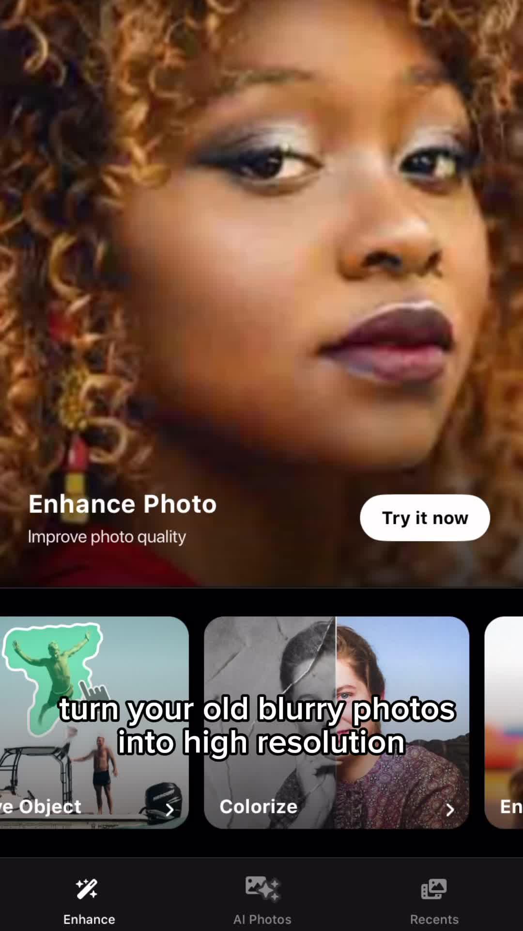 Enhance any photo in seconds