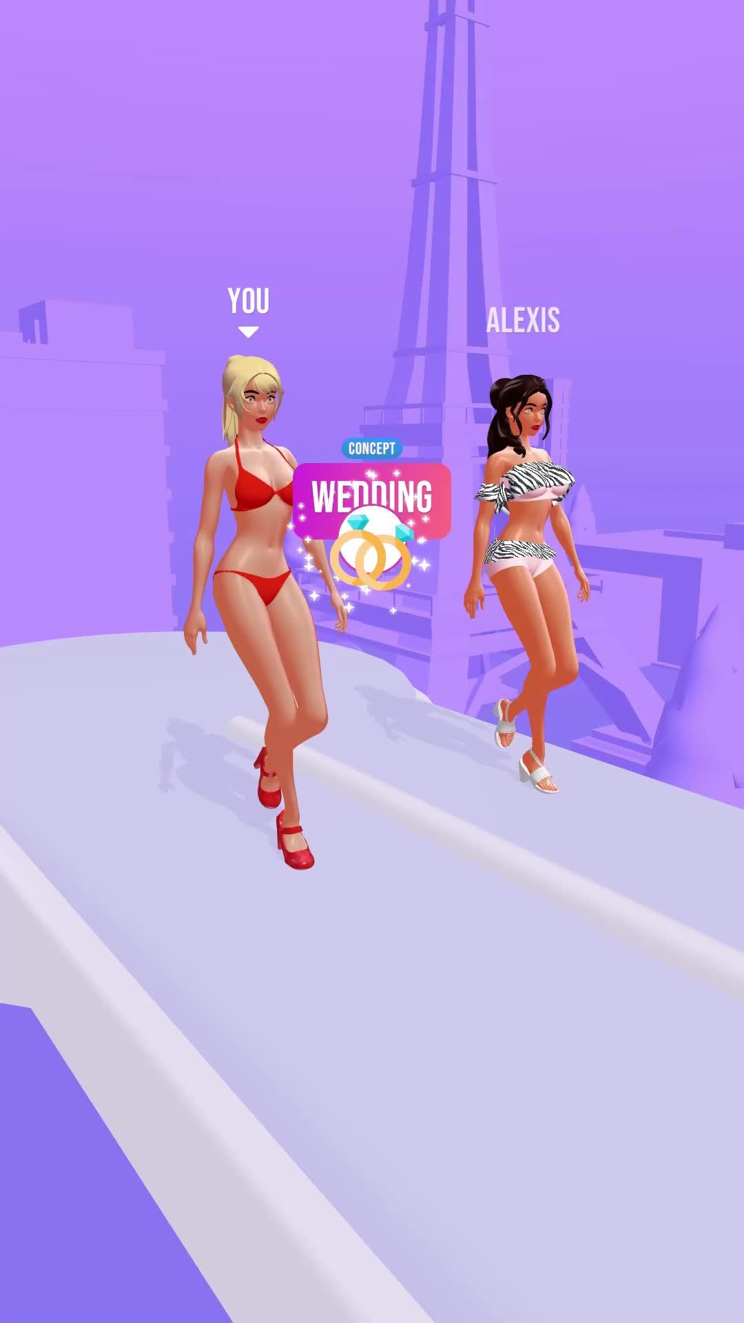 Dress up your model in the best outfits and show them off on the catwalk!