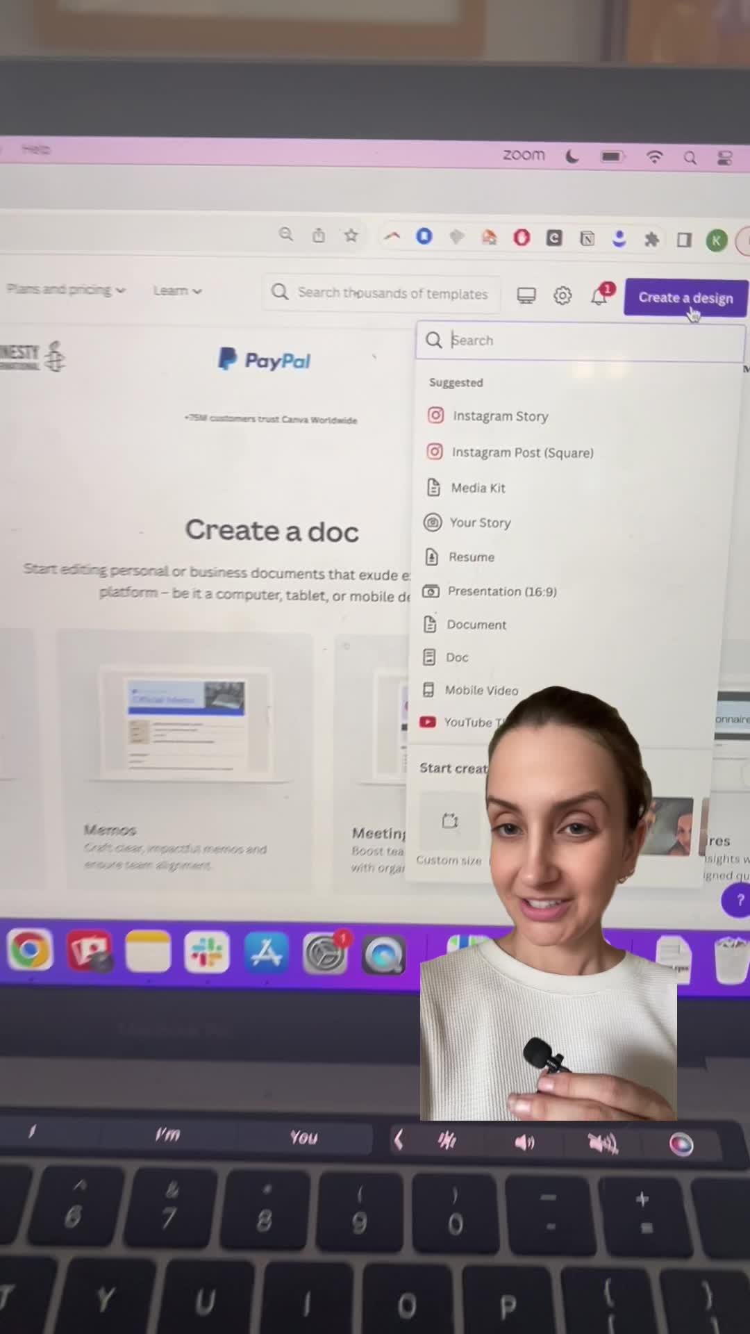 Give your docs a Canva glow up. Change fonts and add elements for an effortlessly aesthetic layout.