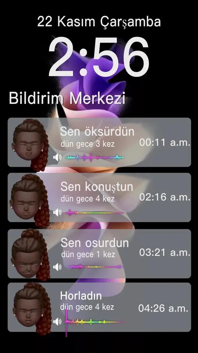 Uykunuzu kaydedin! Uyku Apnesi, diş gıcırdatma veya gece konuşmayı izleyin.