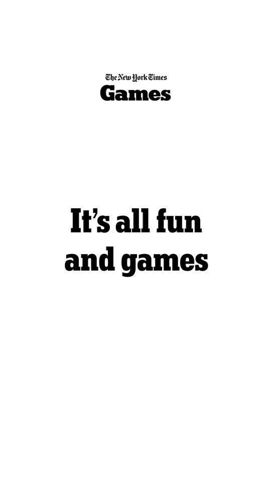 Discover logic puzzles, games and more in the New York Times Games app.