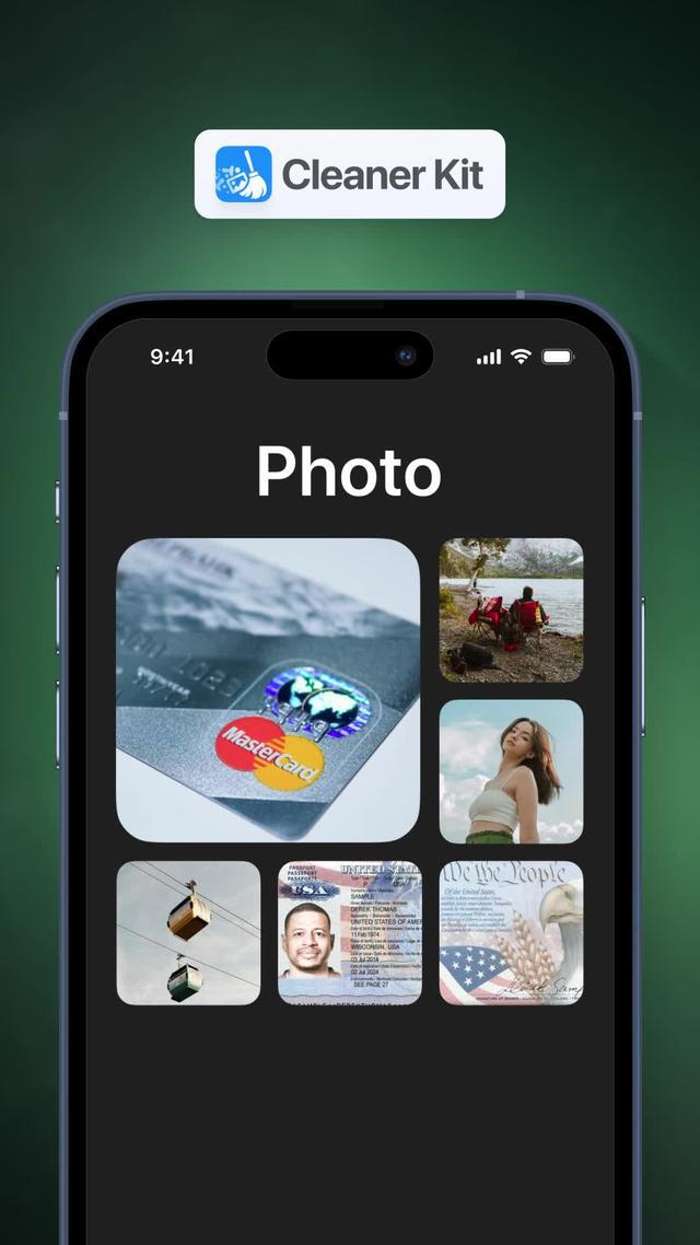 Organize Photos, Videos, Contacts with Cleaner Kit app.