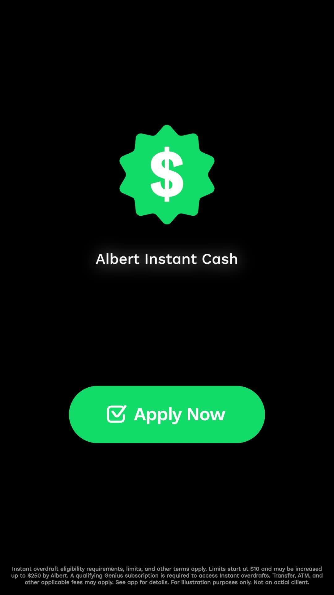 Tap for up to $250 instantly