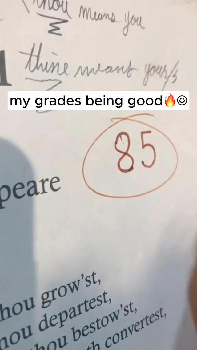 My grades being good🔥🔥😍