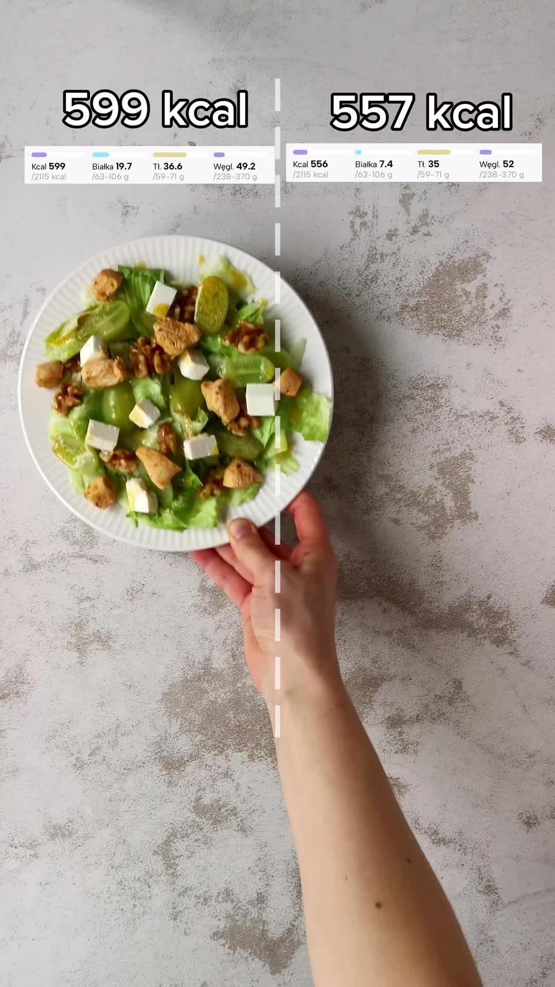 Z aplikacją Fitatu nie będziesz potrzebował/a takich porównań, by uświadomić sobie różnice w kaloryczności spożywanych produktów 📲 Każdego dnia dowiesz się czegoś nowego! A przy tym osiągniesz swoje cele ✨💪🏼 #fitatu 